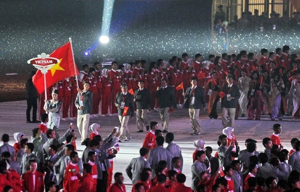 Lễ diễu hành của Đoàn Thể thao Việt Nam.